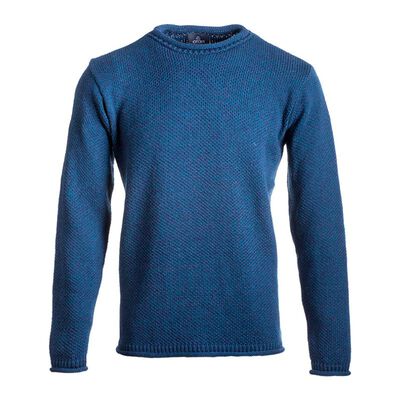 Merino Wool Roll Neck Sweater Navy